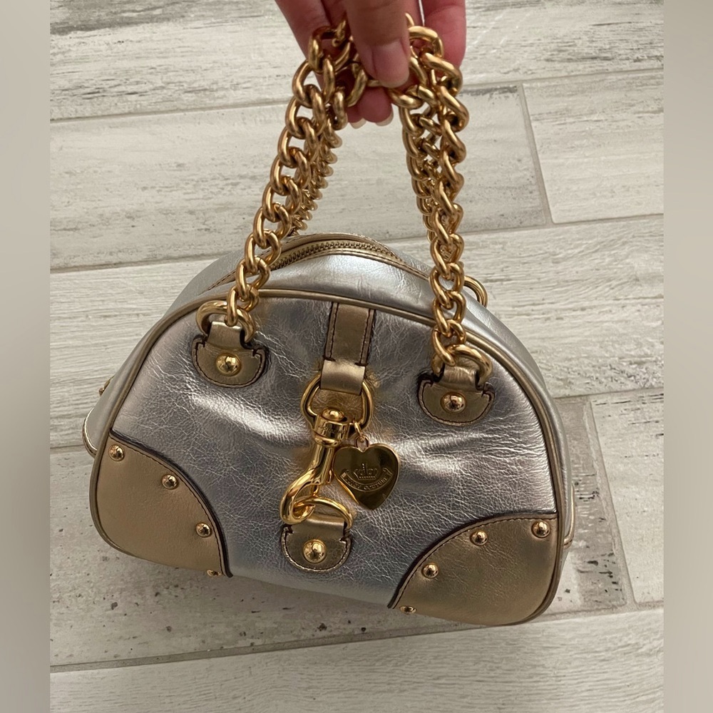 ++ rare ++ vintage metallic juicy couture bowler purse